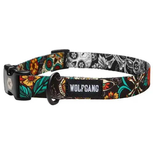 Wolfgang WC-003-19 Adjustable Collar Multicolored LosMuertos Polyester Dog Large Multicolored