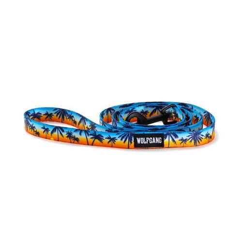 Leash Multicolored Sunset Palms Polyester Dog Small/Medium Multicolored