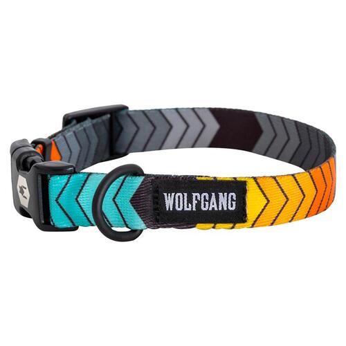 Wolfgang WC-001-108 Collar Multicolored ChevTech Polyester Dog Small Multicolored