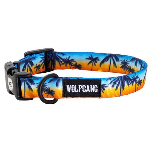 Wolfgang WC-001-86 Collar Multicolored SunsetPalms Polyester Dog Small Multicolored