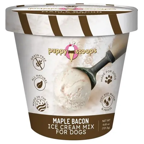 Puppy Scoops 641676992543 Treats Ice Cream Mix Maple Bacon Grain Free For Dogs 4.65 oz