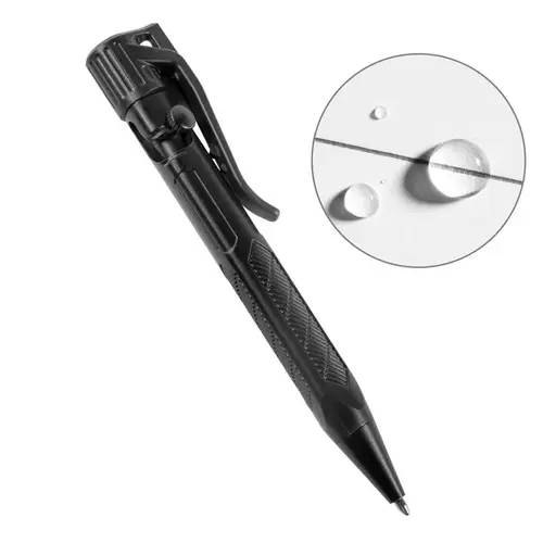 Mini Bolt Action Pen, 0.9 mm, Black Ink, Textured Grip