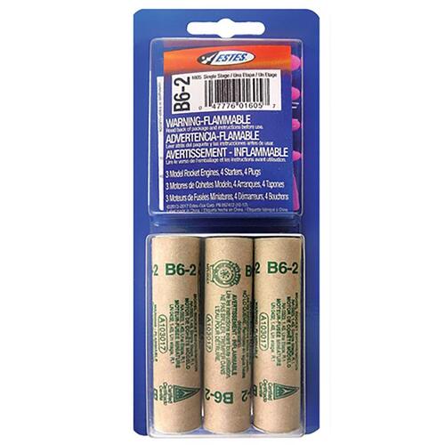 Estes 001544 Model Rocket Engines Brown 3 pc Brown