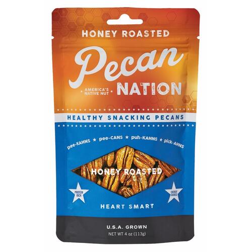 HONEY ROASTED PECANS POUCH 4OZ - pack of 8