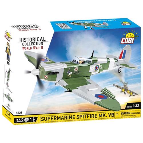 Block Set Supermarine Spitfire Plastic Multicolored 342 pc Multicolored