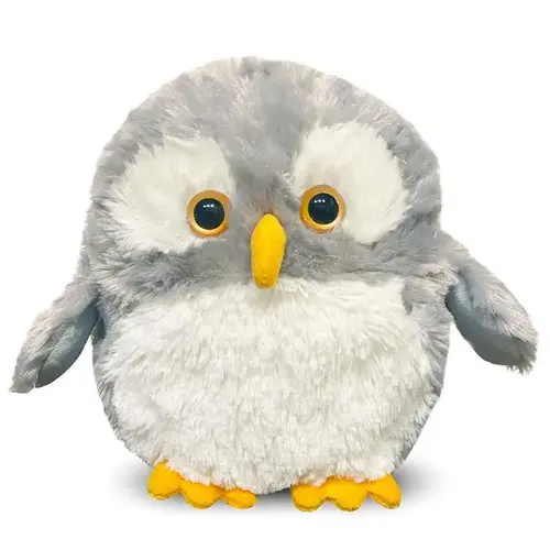 Stuffed Animal Owl Plush Gray/White Gray/White