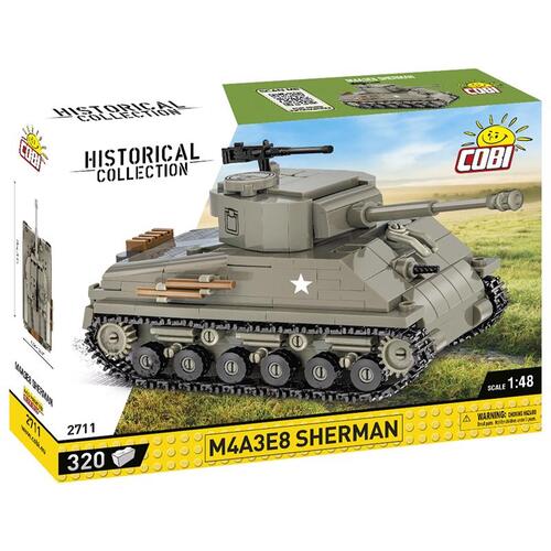 Cobi COBI-2711 Block Set M4A3E8 Sherman Plastic Gray 320 pc Gray