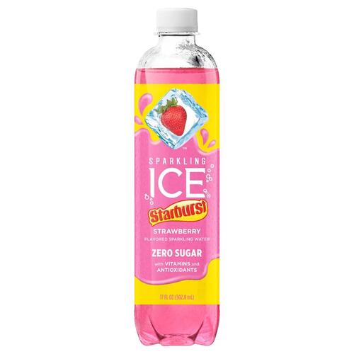 Sparkling Ice FG00536 Carbonated Water Starburst Strawberry 17 oz