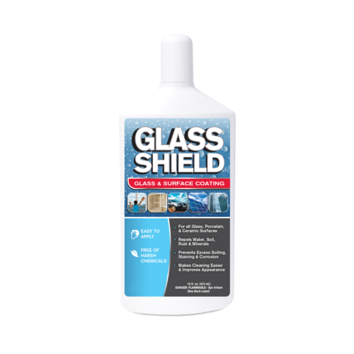 Shield Glass and Surface Coating, 16 oz - For Showers, Tiles, Mirrors, and Cars