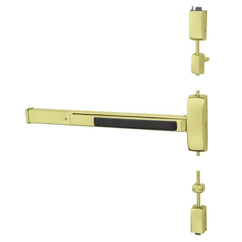 Surface Vertical Rod Exit Device Bright Brass