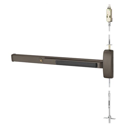 Concealed Vertical Rod Exit Device Dark Oxidized Bronze