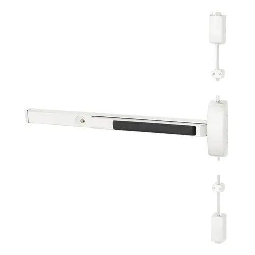 Surface Vertical Rod Exit Device White Suede Powder Coat