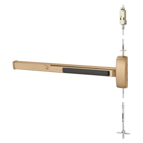 Concealed Vertical Rod Exit Device Satin Bronze Clear Coated