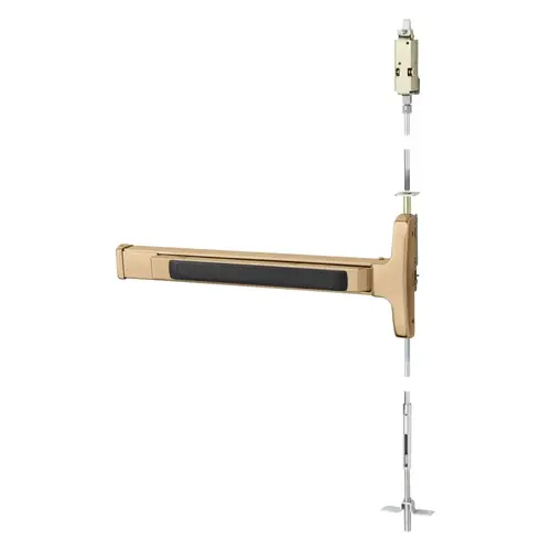 Concealed Vertical Rod Exit Device Bright Bronze Clear Coated