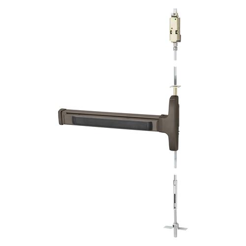 Concealed Vertical Rod Exit Device Dark Oxidized Satin Bronze Oil Rubbed