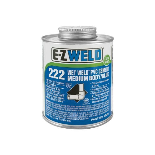 EZ WELD WET WELD BLUE PVC CEMENT 1 QT CAN (EZ22204)