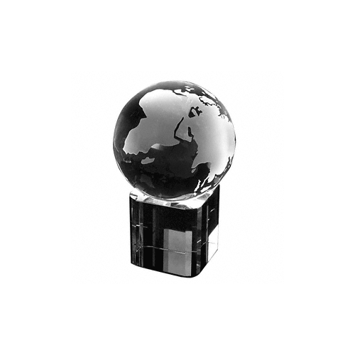 3-1/8" x 5" Medium Glass Globe and Cube Base