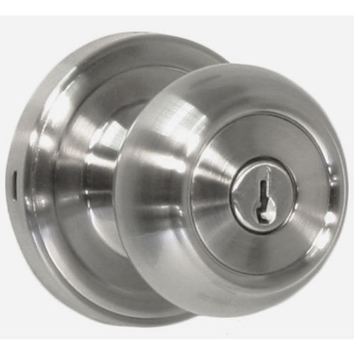 Savannah Entry Lock with Adjustable Latch and Full Lip Strike Satin Nickel Finish