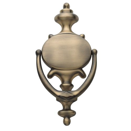 Imperial Knocker, Satin Brass & Black