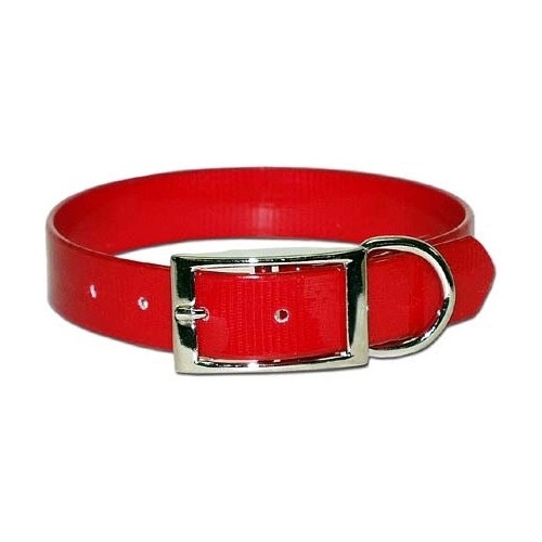 Omnipet 100D-RD25 SunGlo Poly Coated Nylon Hunt Collar - Red 1" x 25"