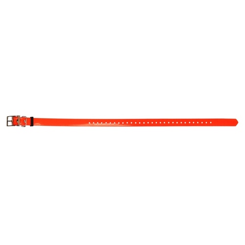 Omnipet CC-102HFOR28 SunGlo Dog Tracking Collar Band 3/4" x 28" Cut-to-Fit Polyurethane Coated Nylon - Orange