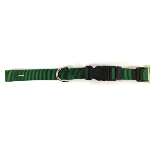 3/4" Kwik Klip Adjustable Nylon Dog Collar M Green