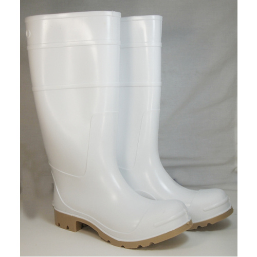 Men's 16" PVC White Boot Size 8 Pair