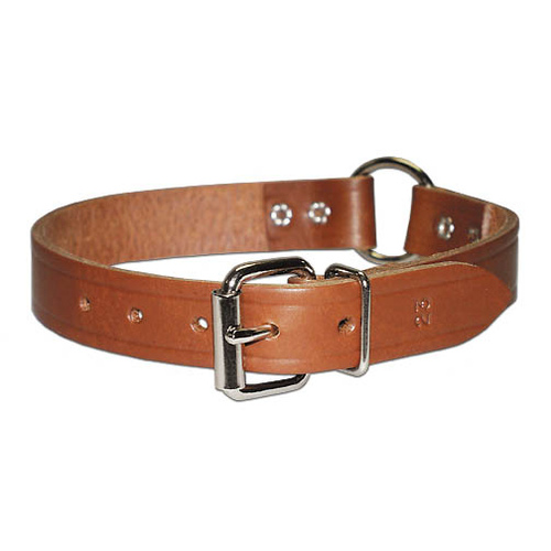 Omnipet 110-23 Bully Safety Ring-In-Center Leather Collar 1" x 23"