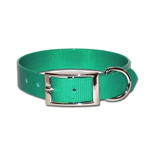 Omnipet 100D-GR25 SunGlo Poly Coated Nylon Hunt Collar - Green 1" x 25"