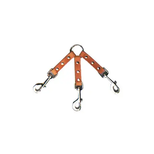 Sunglo Poly Coated Three Dog Couplet - Orange