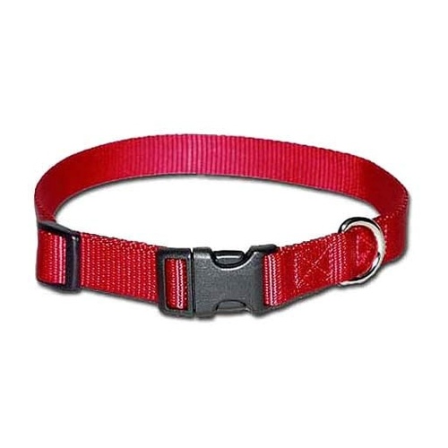 1" Kwik Klip Adjustable Nylon Dog Collar L Red