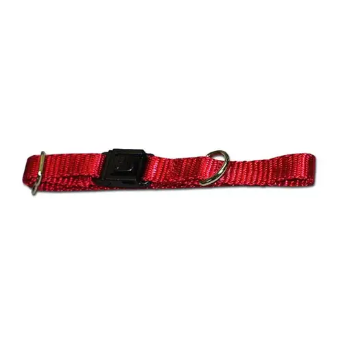 3/8" Kwik Klip Adjustable Nylon Dog Collar XS Red