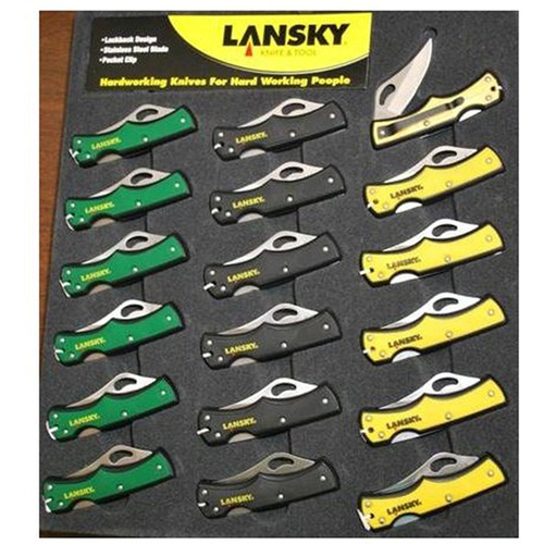 Lansky Sharpener & Knife LKN045 Small Lockback Display 18PC