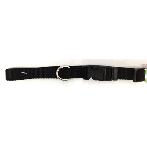 3/4" Kwik Klip Adjustable Nylon Dog Collar M Black