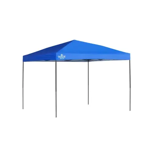 ShelterLogic 167697RL SL SHade Tech Pop Up Canopy 10x10 - Blue Straight Leg