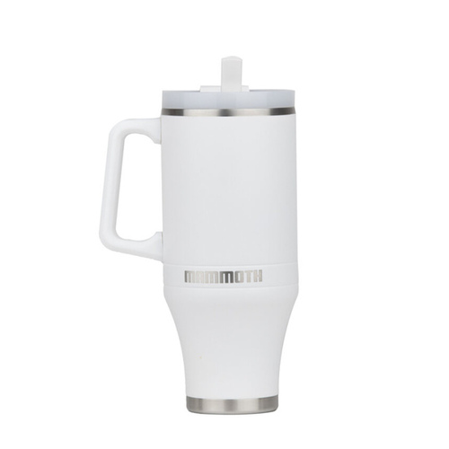 Mammoth Coolers MS40ASC-WHT Ascent 40 oz. Tumbler with Handle - White