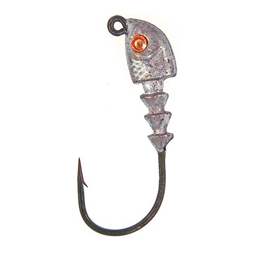 Bass Assassin Lures Inc JA07001 Jighead JA Series Fishing Lure 1/4-oz Lead/Red Eye