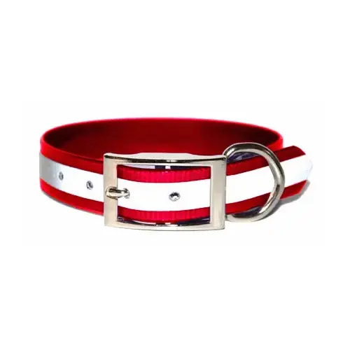 Poly Reflective Collar 1"x23" Red