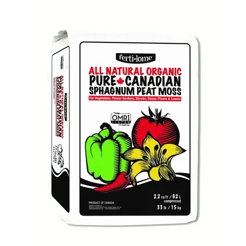 LAMBERT PEAT MOSS INC 13730011 Ferti-lome Pure Canadian Peat Moss - 2.2cu. ft.