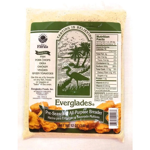 Everglades Foods Inc 40117 Everglades Pre-Seasoned All Purpose Breading Mix 12-oz