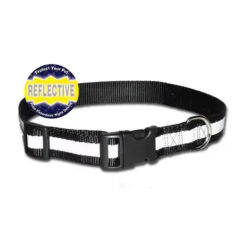 Reflective Kwik Klip Collars 1"x19" Black