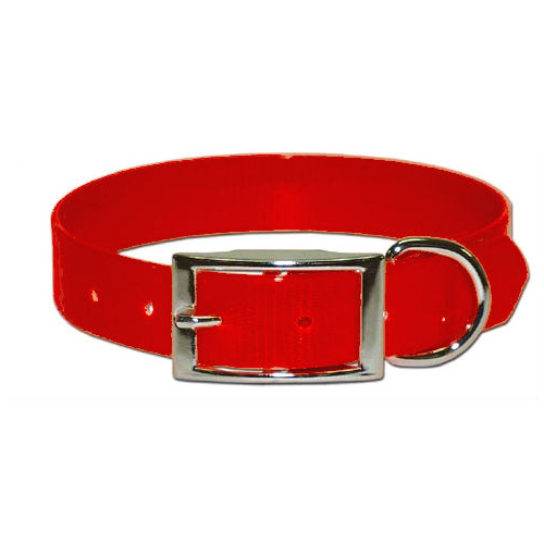 SunGlo Poly Coated Nylon Hunt Collar - Red 1" x 21"