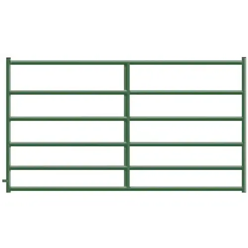 Alligator Brand 6 Bar Green Powder Coated Square Corner 8 ft. Gate