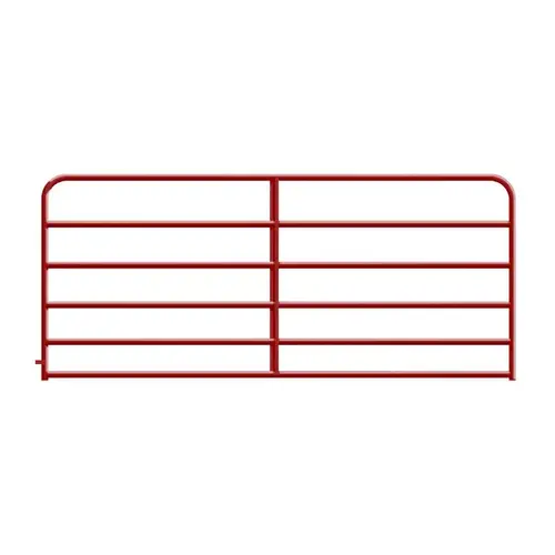 Alligator Brand 6 Bar Red Powder Coated Round Corner 10 ft. Gate