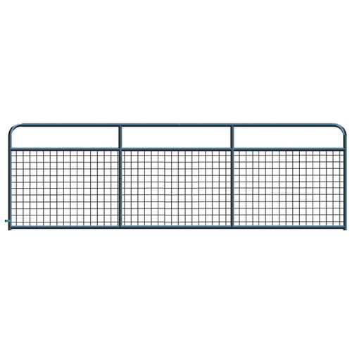 Alligator Brand 14233737 4" x 4" Wire Mesh Black Powder Coated Round Corner 14 ft. Gate