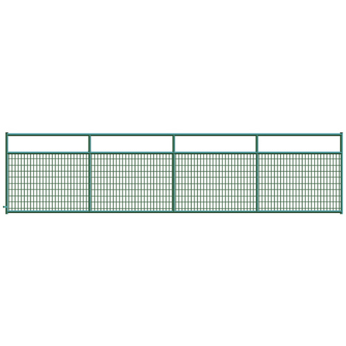 2" x 4" Wire Mesh Green Powder Coated Square Corner 16 ft. Gate