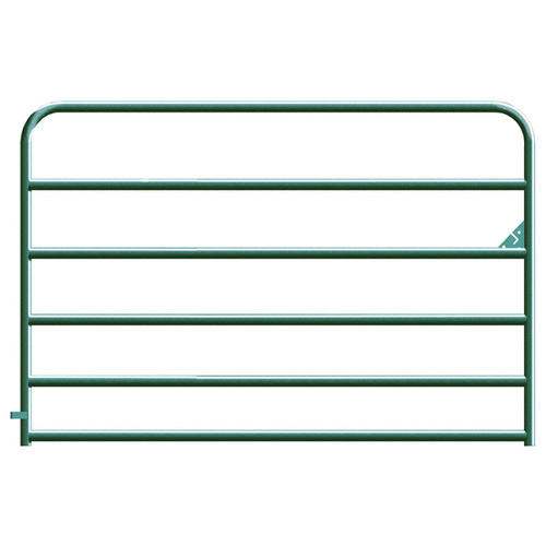 Alligator Brand 6-Bar Heavy-Duty Green Powder Coated Round Corner 4 ft. Gate