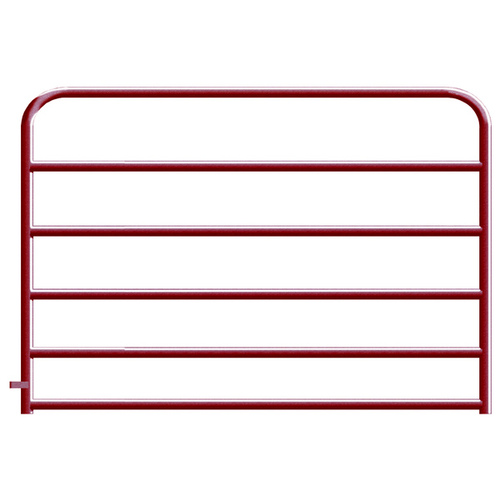 Alligator Brand 6 Bar Red Powder Coated Round Corner 6 ft. Gate