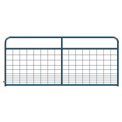 Hog Wire Mesh Black Powder Coated Round Corner 8 ft. Gate