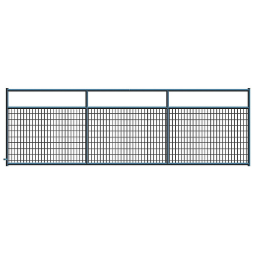 Alligator Brand 14233758 2" x 4" Wire Mesh Black Powder Coated Square Corner 14 ft. Gate